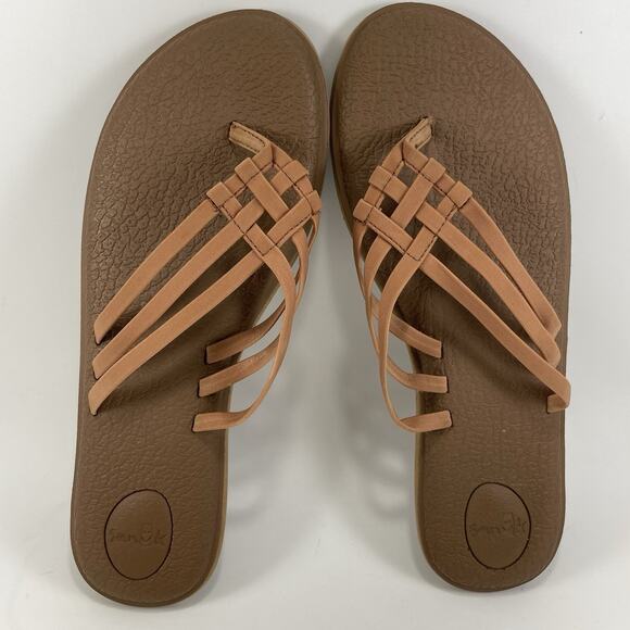 Sanuk Yoga Sandy II Slide Sandals Womens Size 11 Tan Brown Lightweight Comfort - Picture 6 of 9